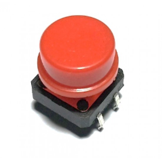 ขาย button tact switch 12x12x6 พร้อมฝาครอบ สีแดง ราคา 10.00 บาท ในไทย