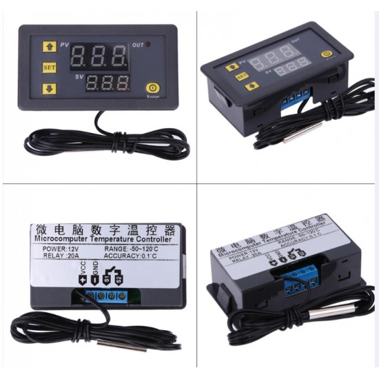 ขาย W3230 12V 20A เครื่องควบคุมอุณหภูมิ ราคา 170.00 บาท ในไทย