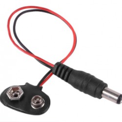 ขั้วแบต(battery) 9V + แจ็ค (Jack)  5.5x2.1mm