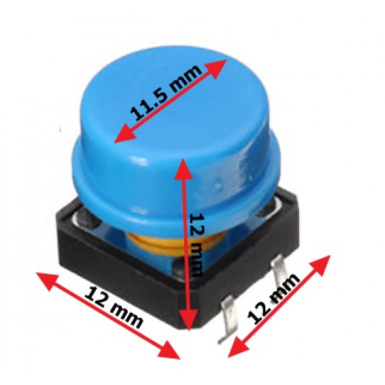 ขาย button switch 12x12x6 พร้อมฝาครอบ ราคา 10.00 บาท ในไทย
