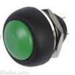 สวิตช์ Button กดติด ปล่อยดับ กันน้ำ สีเขียว
