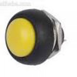 สวิตช์ Button กดติด ปล่อยดับ กันน้ำ สีเหลือง
