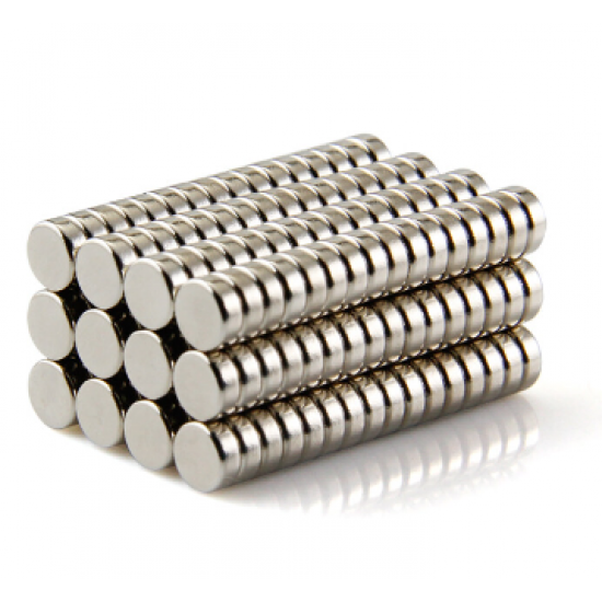 ขาย แม่เหล็กกระดุม แรงสูง 5x2mm ราคา 2.00 บาท ในไทย