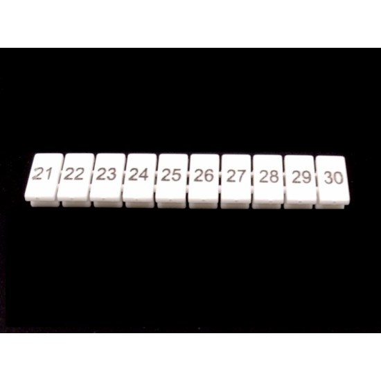 ขาย Label ตัวเลข สำหรับ Terminal UKK  ตัวเลข 21-30 ราคา 3.00 บาท ในไทย