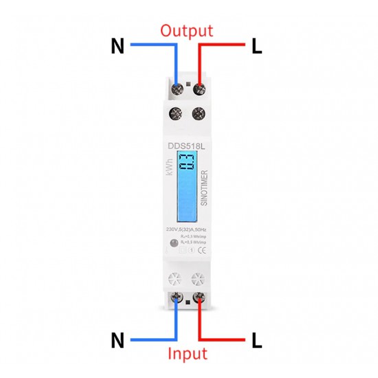 ขาย วัดพลังงานไฟฟ้า Watt Meter Power Meter 220VAC DDS518L ราคา 550.00 บาท ในไทย