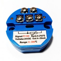 PT100 Transmitter 0-300 Celsius To 4-20mA