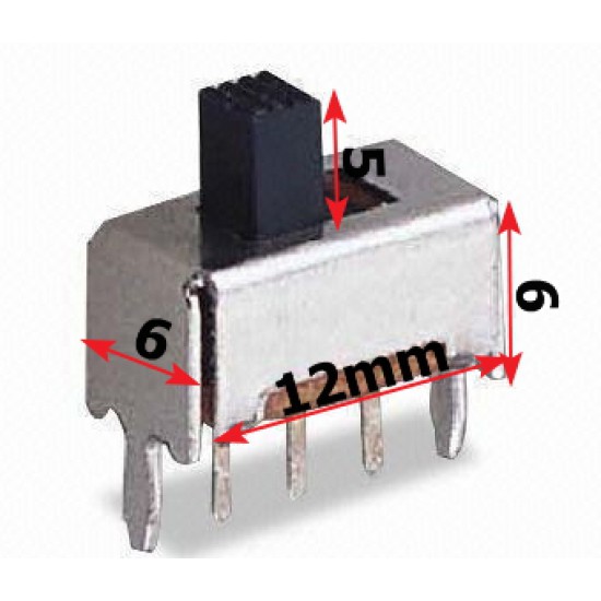 ขาย slide switch 6x12x6mm ราคา 5.00 บาท ในไทย