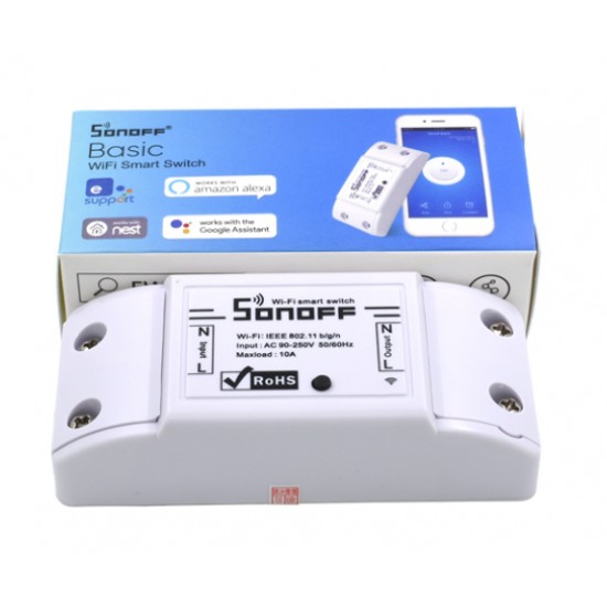 ขาย Sonoff Smart Wifi Controller ควบคุมอุปกรณ์ทางไกลด้วยโทรศัพท์มือถือ  ราคา 270.00 บาท ในไทย
