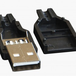USB SOCKET ตัวผู้ พร้อมฝาครอบ