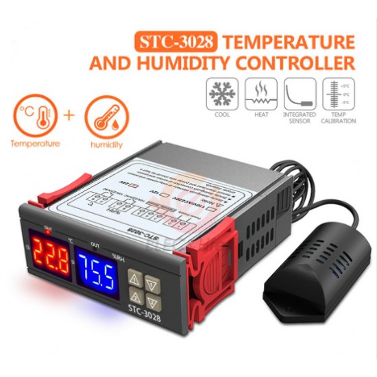 ขาย STC-3028 เครื่องควบคุมอุณหภูมิ และ ความชื้น (stc3028) ราคา 350.00 บาท ในไทย