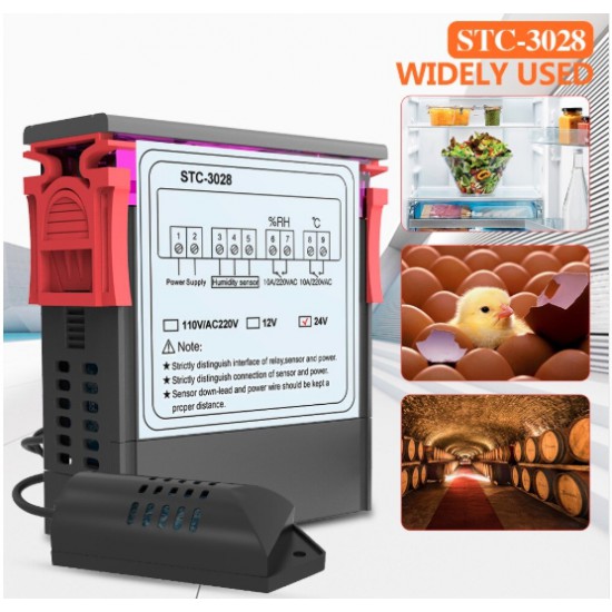 ขาย STC-3028 เครื่องควบคุมอุณหภูมิ และ ความชื้น (stc3028) ราคา 350.00 บาท ในไทย