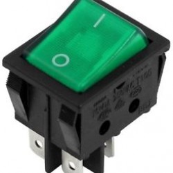 SWITCH ON/OFF 4PIN 250V 15A สีเขียว KCD4