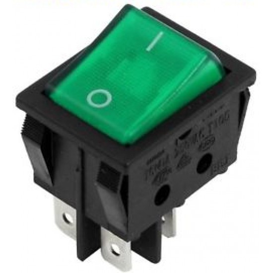 ขาย SWITCH ON/OFF 4PIN 250V 15A สีเขียว KCD4 ราคา 30.00 บาท ในไทย