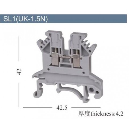 ขาย Terminal blocks UK-1.5N สำหรับเดินตู้คอนโทรล ราคา 12.00 บาท ในไทย