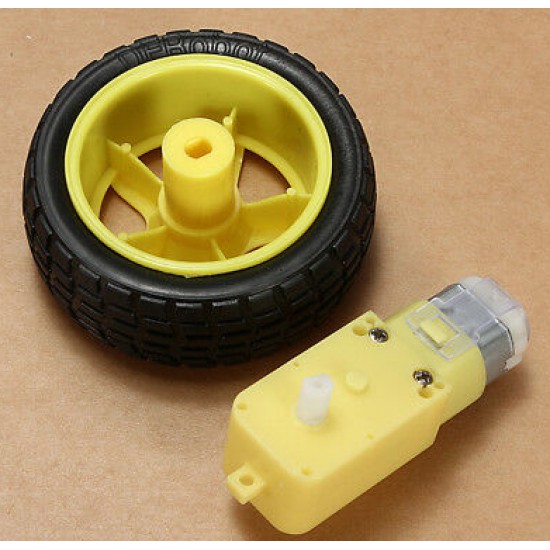 ขาย ล้อยาง wheels smart car chassis,Tire, robot car wheels for arduino ราคา 20.00 บาท ในไทย