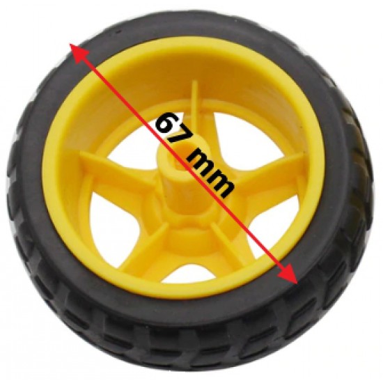 ขาย ล้อยาง wheels smart car chassis,Tire, robot car wheels for arduino ราคา 20.00 บาท ในไทย