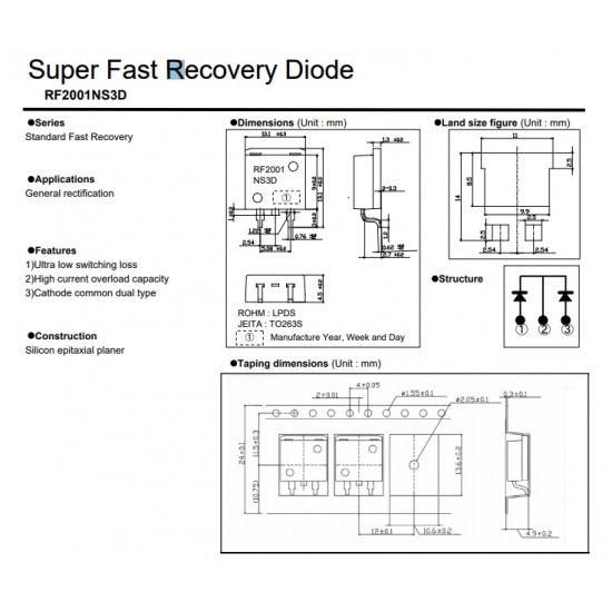 ขาย Diode RF2001 ราคา 15.00 บาท ในไทย