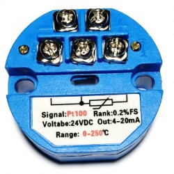 PT100 Transmitter 0-250 Celsius To 4-20mA