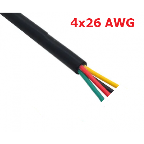 ขาย สายไฟ 4x26 AWG 4 คอร์ ราคาต่อ 1 เมตร ราคา 18.00 บาท ในไทย