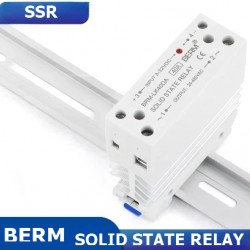 SSR BRM-LK25DD Solid State Relay  IN 3-32VDC OUT 5-220VDC 25A เกาะรางตู้คอนโทรลได้
