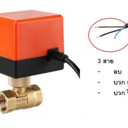 บอลวาล์วไฟฟ้า Ball Valve 12-24VDC 3/4 6 หุน