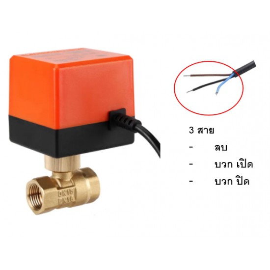 ขาย บอลวาล์วไฟฟ้า Ball Valve 12-24VDC 3/4 6 หุน ราคา 390.00 บาท ในไทย