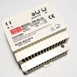 power supply DIN ใส่รางได้  24V 2.5A  DR-60-24