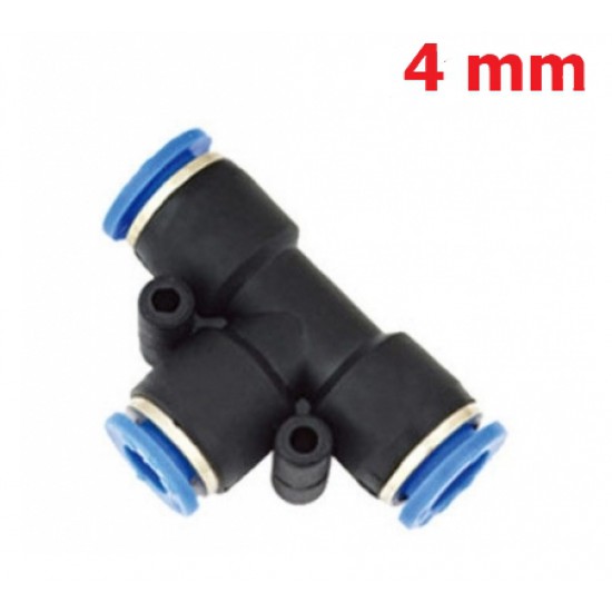 ขาย FITTING ข้อต่อลมสามทางตัว T ขนาด 4MM WPE4 ราคา 8.00 บาท ในไทย