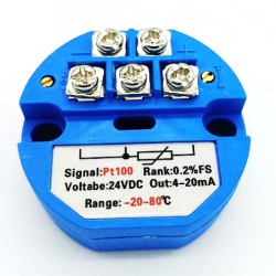 PT100 Transmitter -20-80 Celsius To 4-20mA