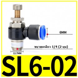 Fitting Regulator (ฟิตติ้ง ปรับลม) SL6-02 1/4 6mm 2หุน