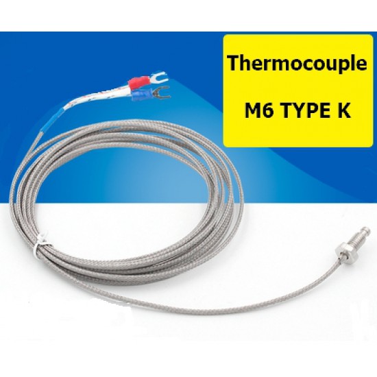 ขาย เทอร์โมคัปเปิล Type K M6 ยาว 3 เมตร ราคา 85.00 บาท ในไทย