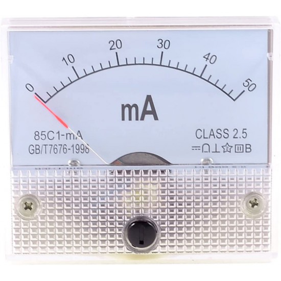 ขาย Analog Amp meter 85C1 0-50mA DC ราคา 90.00 บาท ในไทย