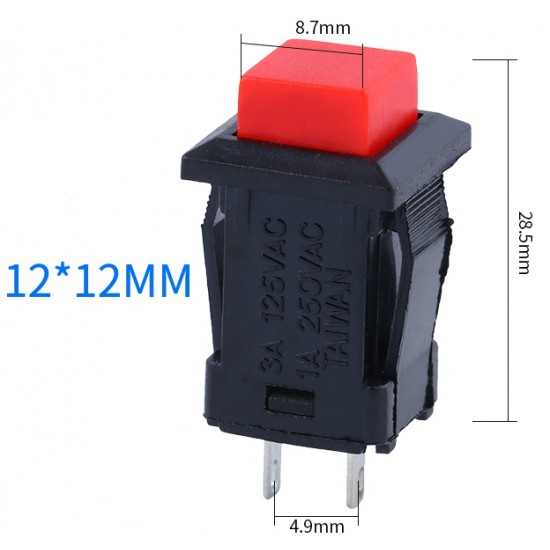 ขาย สวิตช์ปุ่มกด button switch DS-429 กดติด กดดับ สีเขียว ราคา 10.00 บาท ในไทย