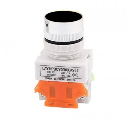 Push Button LAY37 NO/NC ∅22mm ปล่อยแล้วเด้ง ไม่ล็อค  สีดำ  ( สวิตช์ปุ่มกด )