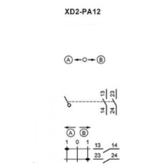ขาย สวิตช์โยก(Joystick Switch) XD2PA12 240V 3A ราคา 190.00 บาท ในไทย