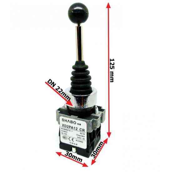 ขาย สวิตช์โยก(Joystick Switch) XD2PA12 240V 3A ราคา 190.00 บาท ในไทย
