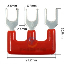 TB-1503 3 หางปลา Jumper Tract Bar 3 pin สีแดง 