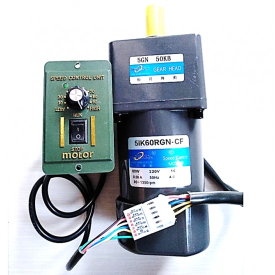 ขาย Motor Gear (มอเตอร์เกียร์) 60W 220V 20K พร้อมชุดควบคุม   ราคา 3,700.00 บาท ในไทย