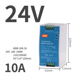 power supply DIN ใส่ตู้คอนโทรล  24V 10A  NDR-240-24
