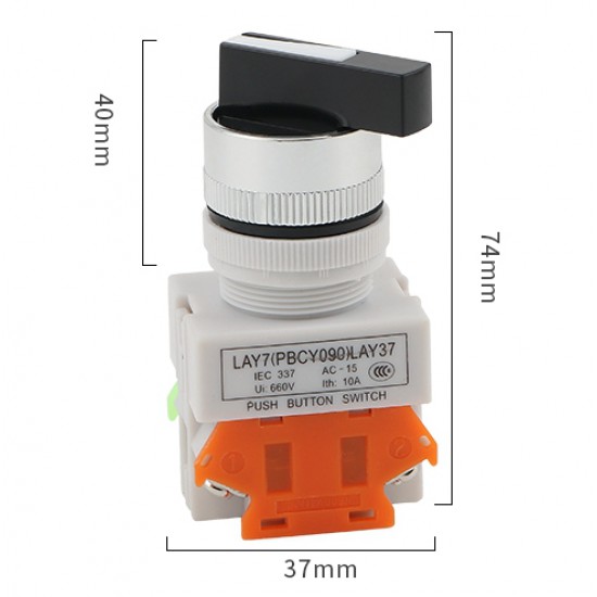 ขาย Selector Switch 3 ทาง LAY37(GB/T14048) ราคา 45.00 บาท ในไทย